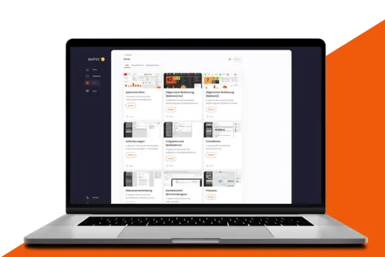 Lern-App von Babtec Lern-App von Babtec auf einem Laptop