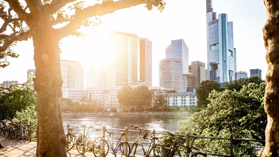 Aussicht auf Frankfurts Skyline