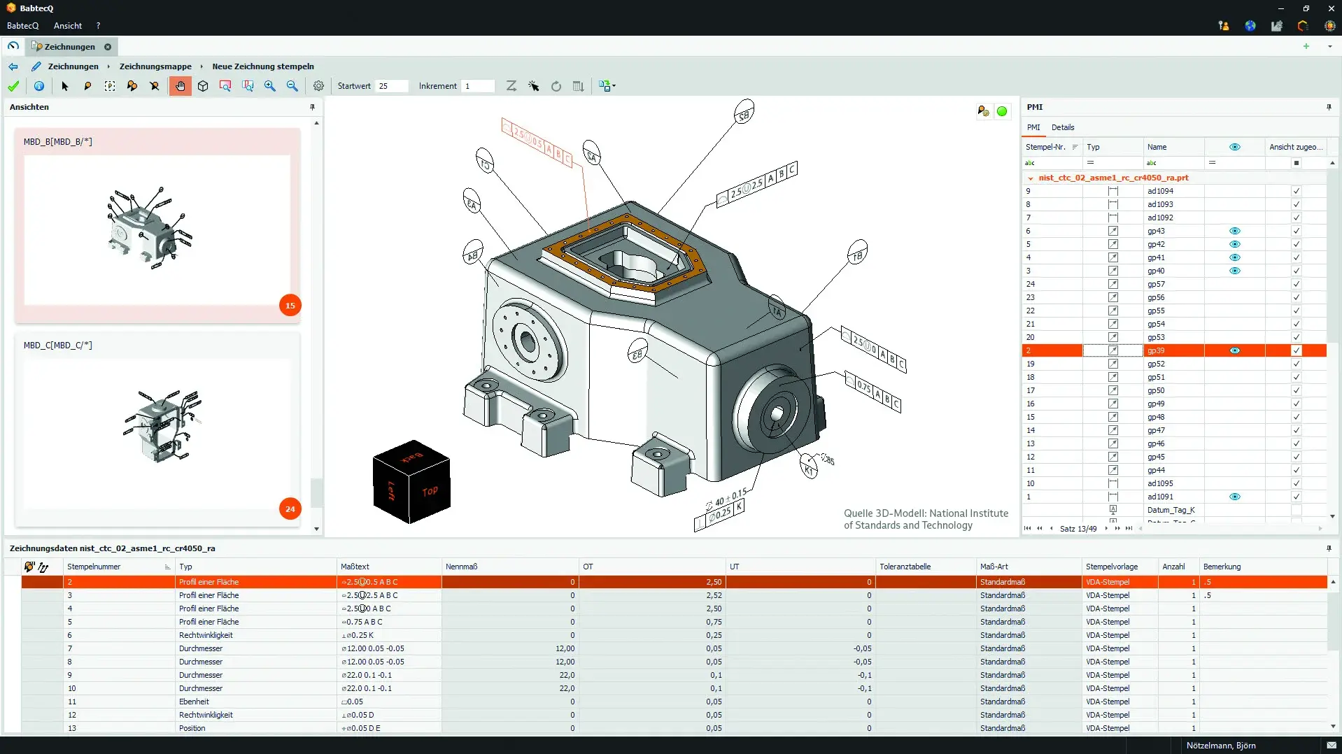 Die neue Funktion "3D CAD" der CAD-Integration von Babtec