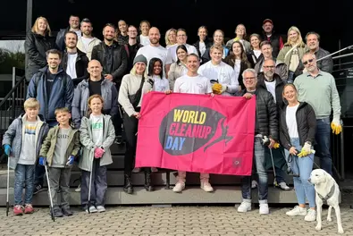 World Cleanup Day mit Babtec und Quality and Life Gruppenfoto vom World Cleanup Day mit Babtec und Quality and Life