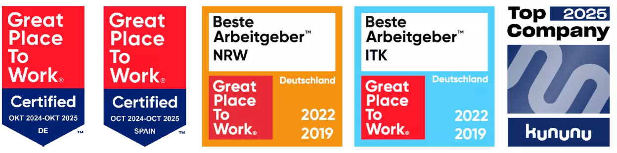 Arbeitgebersiegel von Great Place to Work® und kununu