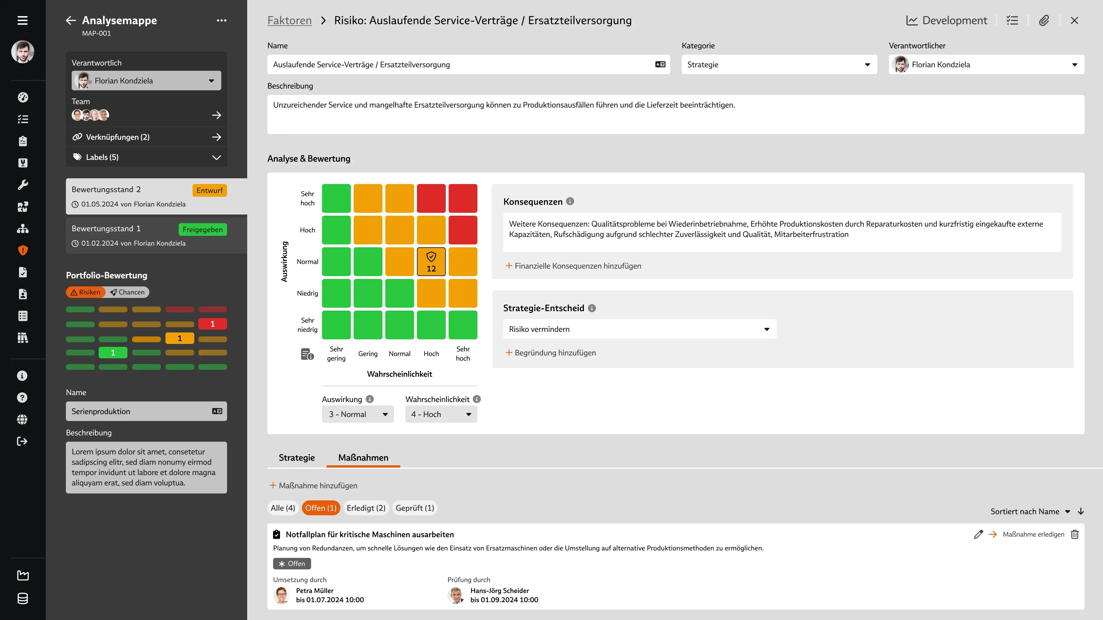 Das neue Modul "Risikomanagement" der Babtec-Software