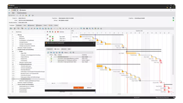 APQP in der QM-Software BabtecQ: Info zum Projektschritt