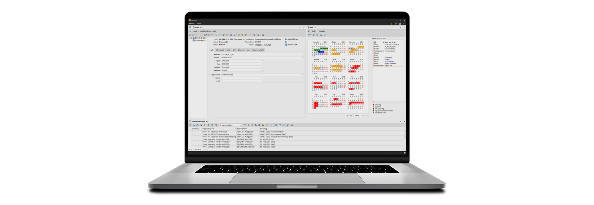 Vorschau des Moduls "Audit-Management" in der QM-Software BabtecQ